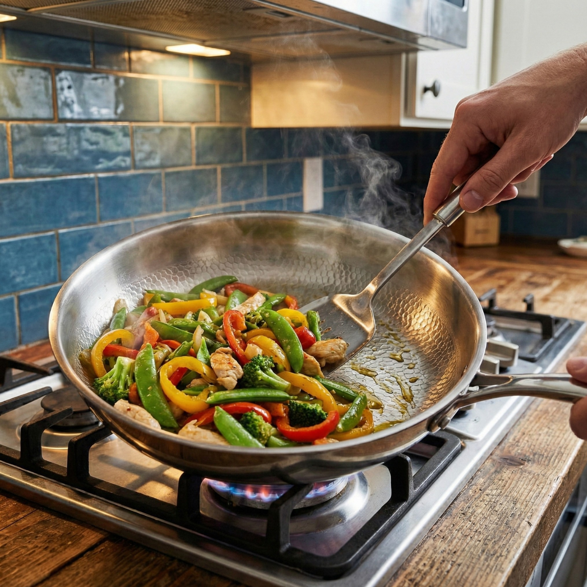 Gehämmertes Titan-Pfannenset – 3-teilig