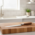 Gehämmertes Kochmesser aus Edelstahl im japanischen Stil – 18,5 cm Präzisionsklinge