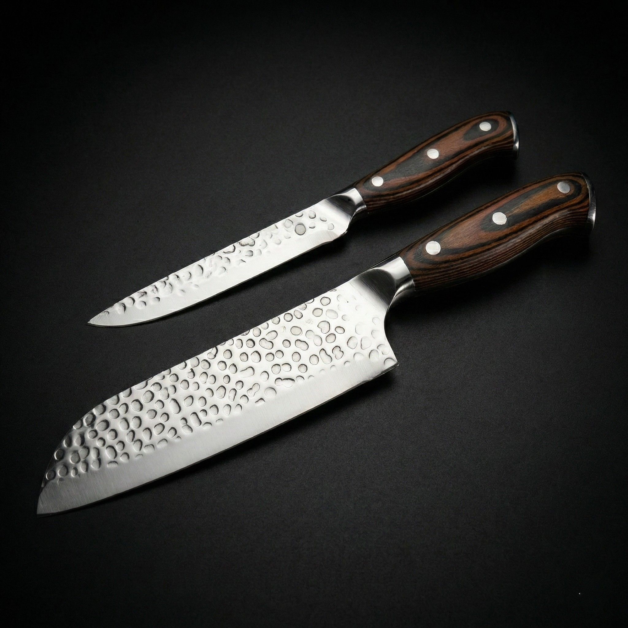 Japanisches Damascus-Kazoku 2-teiliges Starter-Set – Präzisionsklingen mit 10 cm & 21 cm