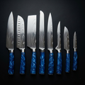 Japanisches Damascus Messer-Set – 8-teiliges Set mit ausgewogenem Profil