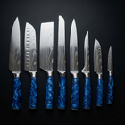 Japanisches Damascus Messer-Set – 8-teiliges Set mit ausgewogenem Profil