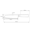Gehämmertes Santokumesser im japanischen Stil – 18 cm Präzisionsklinge