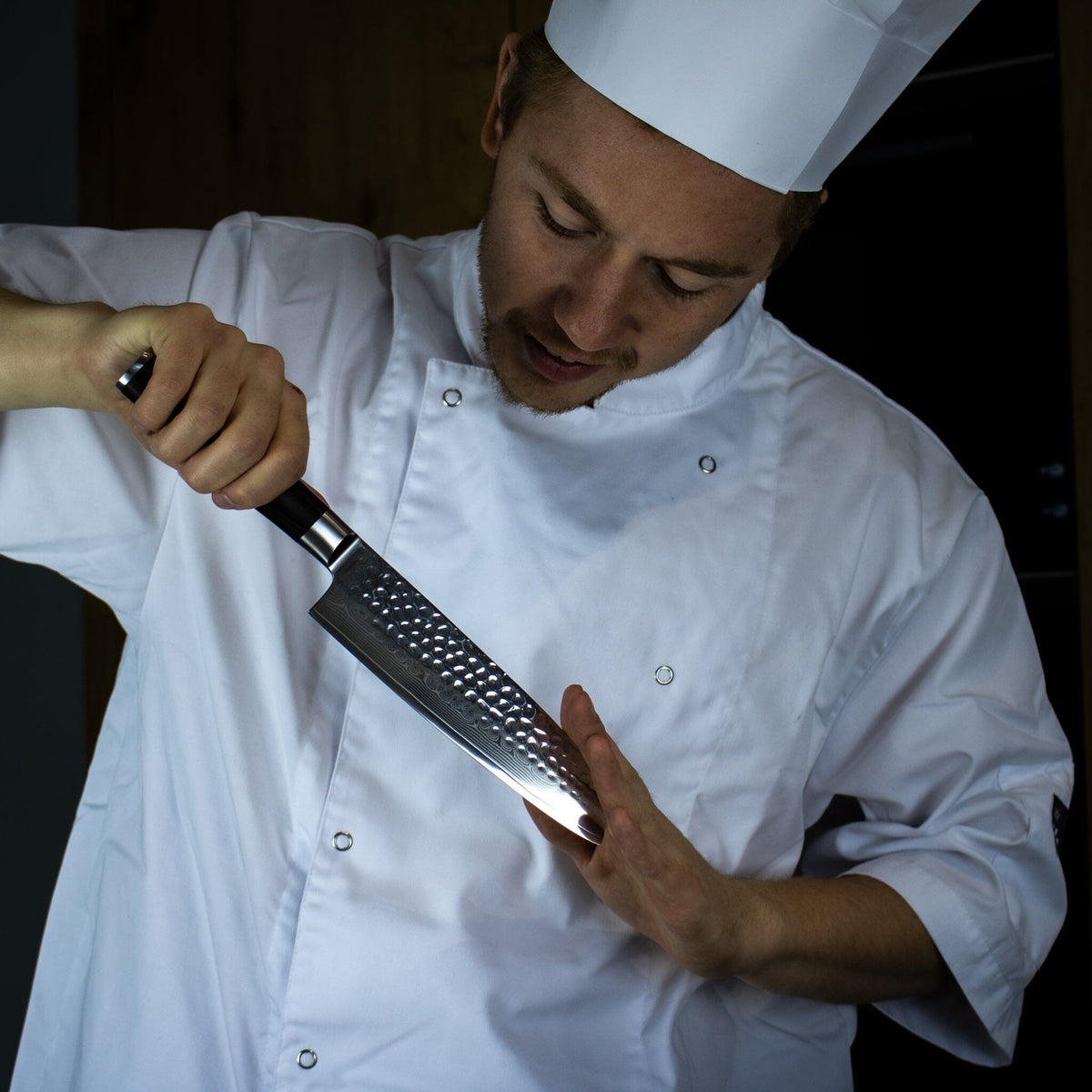 Gehämmertes Santokumesser im japanischen Stil – 18 cm Präzisionsklinge