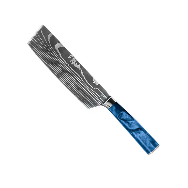 Japanisches Damascus Messer-Set – 8-teiliges Set mit ausgewogenem Profil