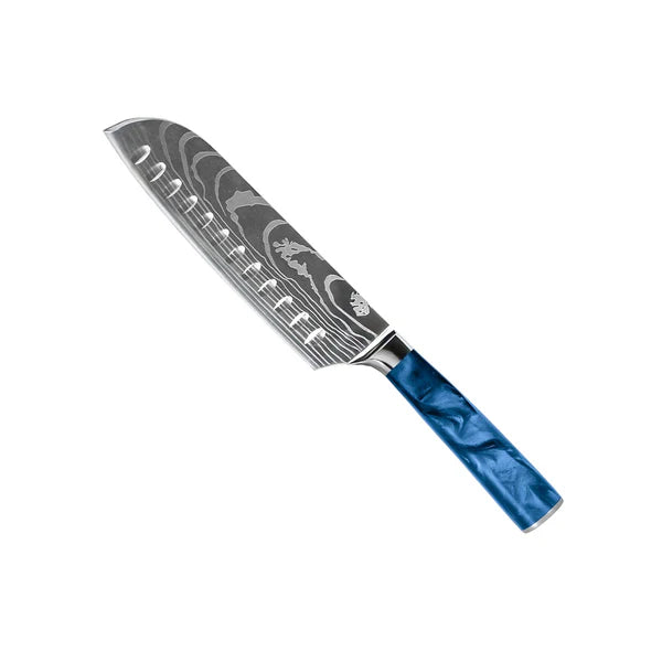 Japanisches Damascus Messer-Set – 8-teiliges Set mit ausgewogenem Profil