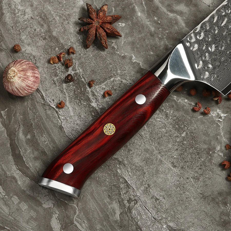 Japanisches Damascus Kazoku Gyuto-Kochmesser – Präzisionsklinge mit 21,2 cm