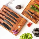 Professionelles Japanisches 7-teiliges Damascus Master-Messer-Set