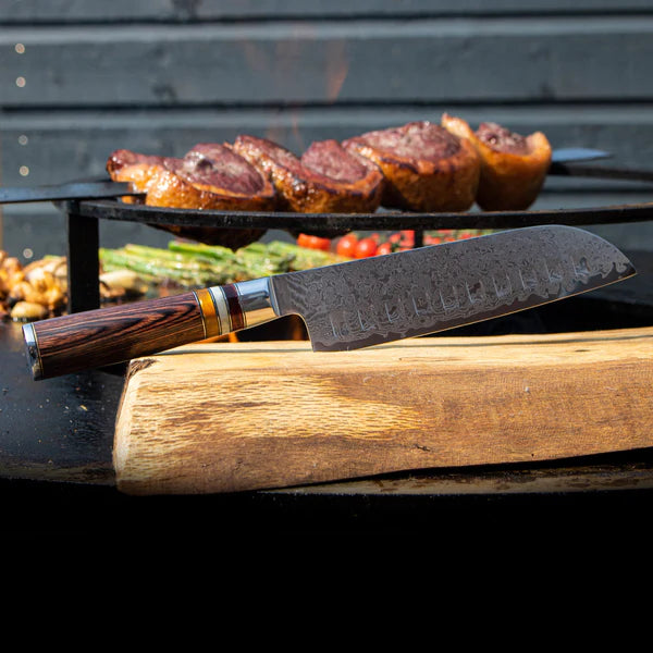 Professionelles Japanisches 7-teiliges Damascus Master-Messer-Set