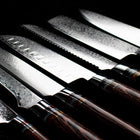 Professionelles Japanisches 7-teiliges Damascus Master-Messer-Set