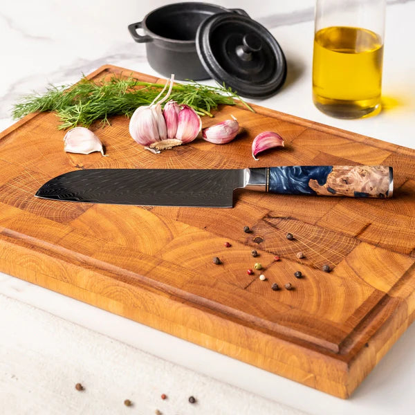 Professionelles Japanisches Damascus Messer-Set – 6-teiliges Kochmesser-Set in Profiqualität