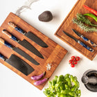 Professionelles Japanisches Damascus Messer-Set – 6-teiliges Kochmesser-Set in Profiqualität