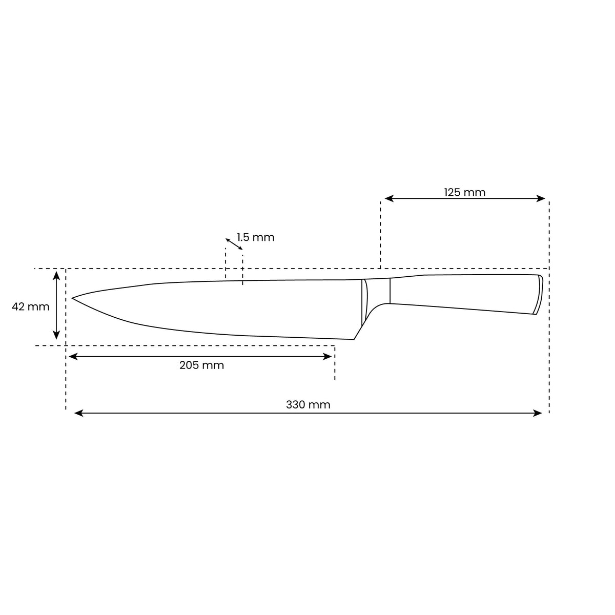 Kochmesser im japanischen Stil – 20,5 cm Präzisionsklinge