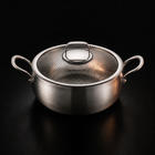 Handgehämmertes Premium-Kochset aus Titan mit 2 Deckeln (20, 23 & 25 cm)