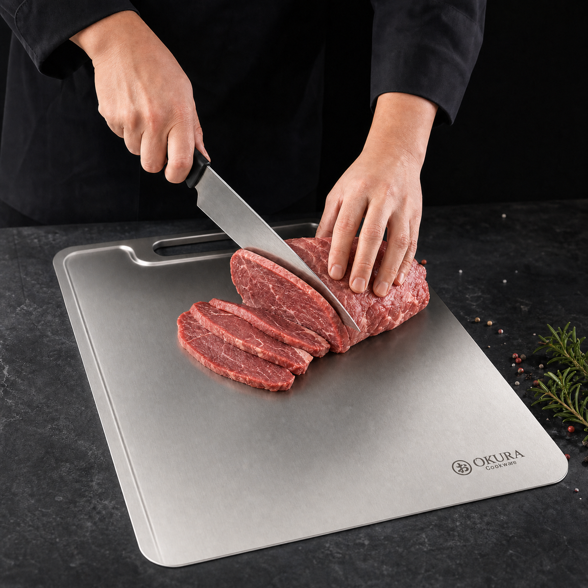 Reines Titan-Schneidebrett – PFAS-frei
