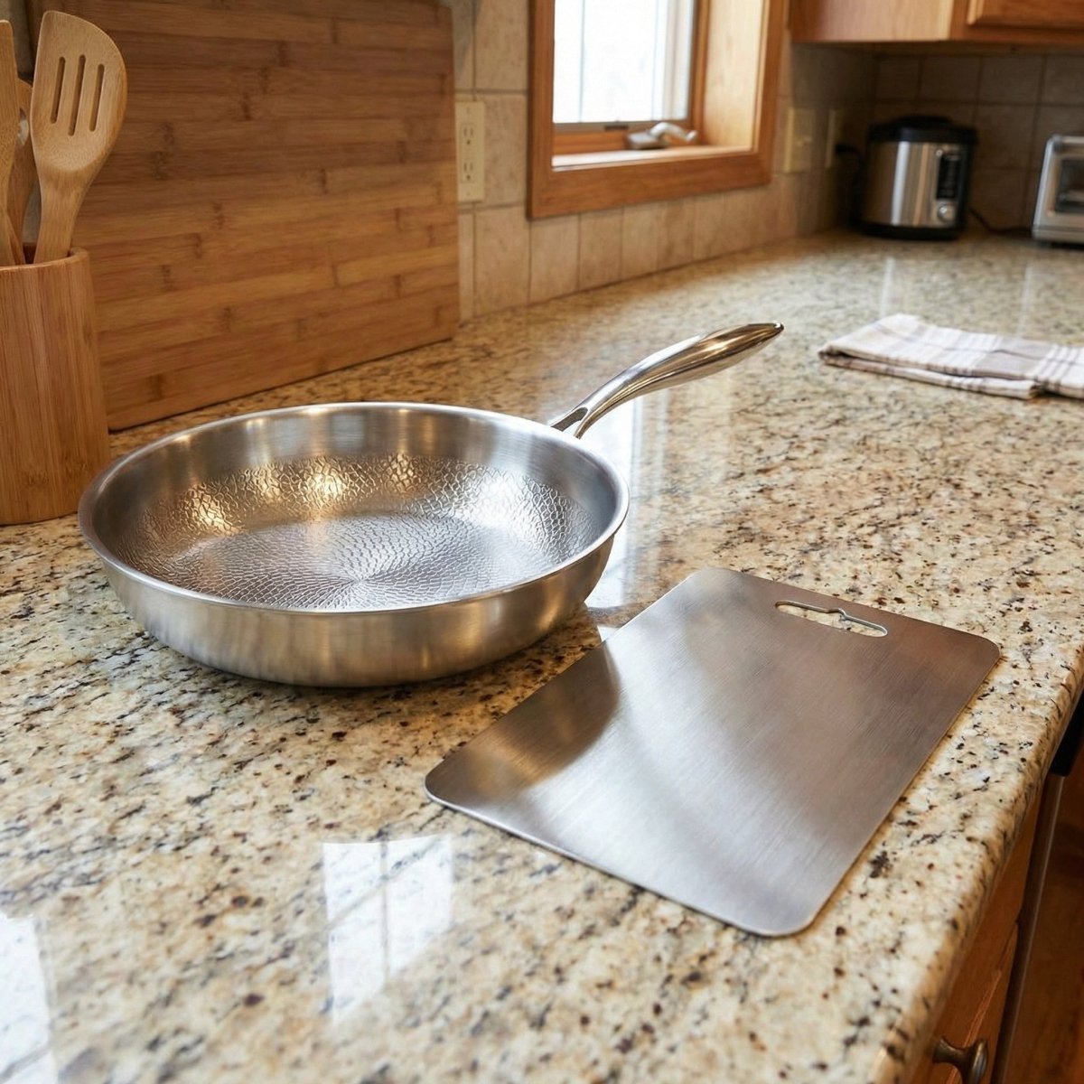 Gehämmertes Titan-Koch- und Vorbereitungsset