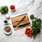 Gehämmertes Kochmesser im japanischen Stil – 20 cm ausgewogenes Design